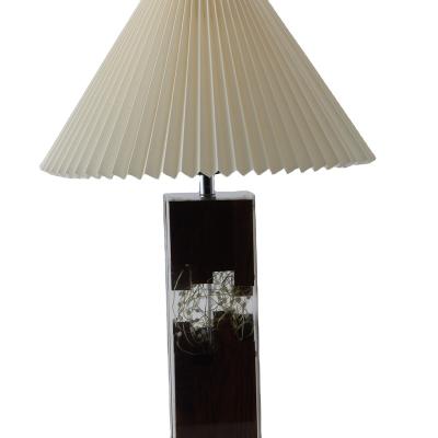 China Europe New Arrival Portable Epoxy Table Lamp Black Walnut Table Lamp Fashionable Bedroom Table for sale