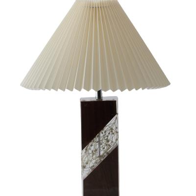 China Europe Most Popular Table Lamp Manufacturers Black Walnut Table Lamp Touch Lamp Epoxy Night Table Lamp for sale