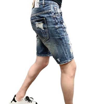 China Anti-Wrinkle Customized Wholesale Mens Ripped Tight Denim Shorts Manufacturing High Quality Popular Pants for sale