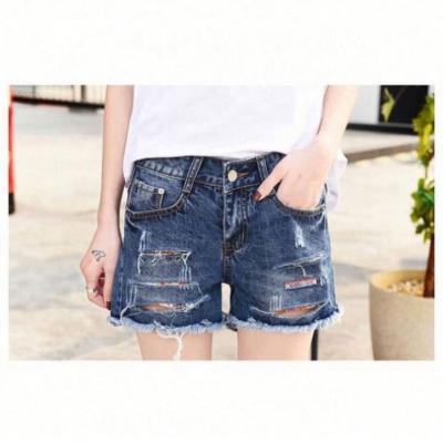 China Anti-wrinkle high quality sexy ladies fashion shorts ripped denim shorts hot mini pants for sale