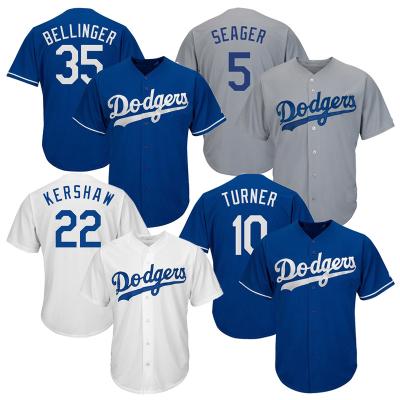 China Mens Los Angeles Baseball Jersey Baseball Uniforms Antibacterial 22# Clayton Kershaw 35# Cody Bellinger Embroidery #10Turner #5Seager for sale