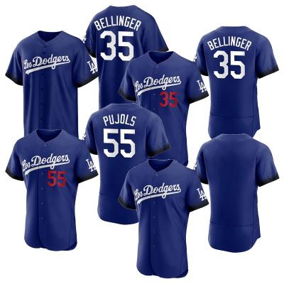 China 2022New Men's Adult Baseball Uniforms #5Freeman #10 Turner Baseball Jersey Stitched Embroidery #35Bellinger #55Pujols Los Angeles Antibacterial for sale