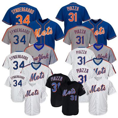 China Whosale New York Mets Baseball Jerseys Antibacterial Tank Tops #34 Noah Syndergaard Sublimated Embroidery #31 Mike Piazza Baseball Uniforms For Men for sale