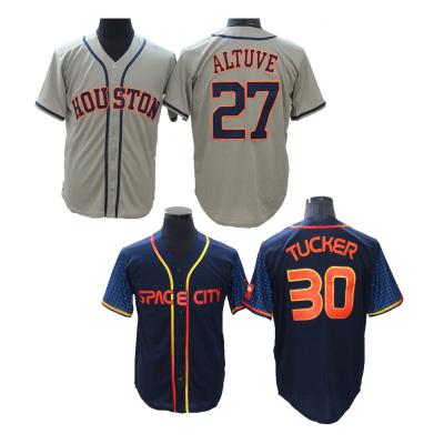 China New 2022 Wholesale Baseball Uniforms Men Astros Antibacterial Embroidery 27Altuve 30Tucker 2Bregman 44Alvarez 3Pena Custom Baseball Tank Tops for sale