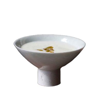 China Sustainable metal luster frosted ceramic bowl zen stilt japanese style luster bowl rice tableware household vegetarian bowl for sale