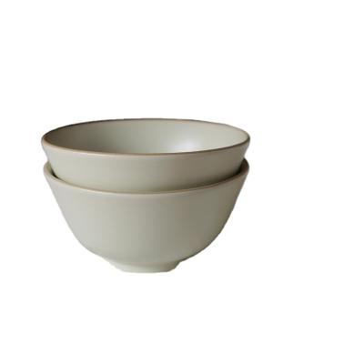 China Sustainable Simple Household Rice Bowl Solid Color Breakfast Bowl 5.5 Inch Won Stew Bowl for sale