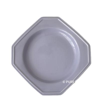 China Vintage Dinnerware Tableware Retro Edge Ceramic Octagonal Fruit Dish Viable Cut Dish for sale