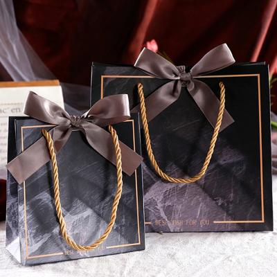 China Recyclable Marble Gift Bag Box 22x20x10cm For Party Baby Shower Paper Chocolate Package/Wedding Favors Paper Birthday Gifts Candy Boxes for sale