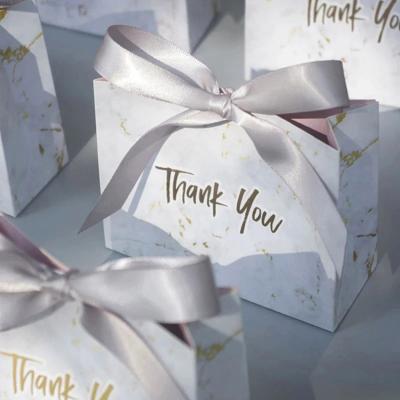 China Recyclable Thank You Wedding Favors Candy Box Paper Gift Bag Birthday Party Decoration Supplies Baby Shower Chocolate Boxes Packaging for sale