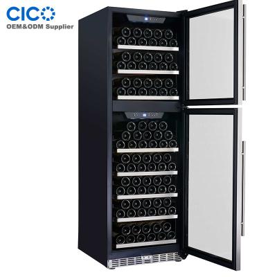 China Refrigerador de vinho preto comercial do entusiasta do vinho à venda