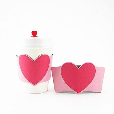 China Hongmei Love Paper Sleeve Wedding Birthday Gifts Beverage Juice Dessert Cups Aseptic Creative Paper Sleeve Packaging PA022 for sale