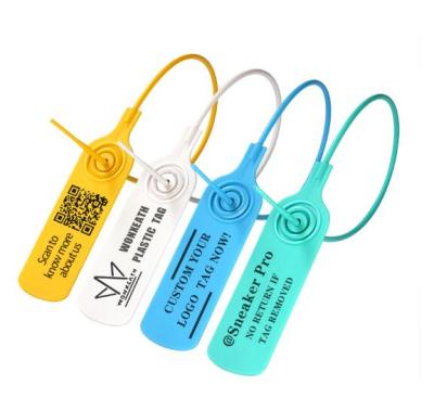 China Hongmei Viable AN010 Pull Tight Safety Security Seal Plastic Tags With Customized Design for sale