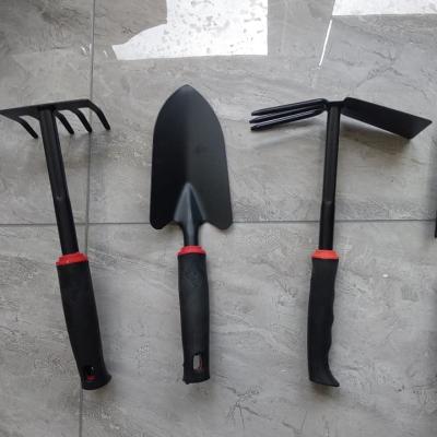 China Garden Decoration Skyagri Garden Tool 4 Pieces Set Mini Garden Tool Spatula Rake Seedling Machine For Outdoor Potted Flowers Iron Black for sale