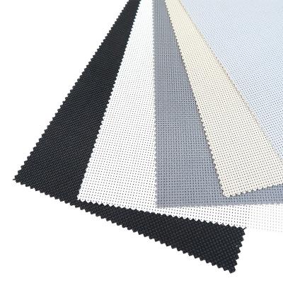 China Garden Waterproof Window PVC Fiberglass Outdoor Sunscreen Blinds Fabric Day Manufacturers Stocklot Sun Screen Blinds Fabric for sale