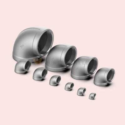 China 304#stainless steel casting Steele Elbow Fittings Stainless Steel fittings short radius elbow 90 degree stainless steel elbow for sale