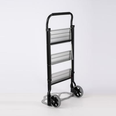 China Durable Universal Steel Folding KT-2321 Aluminum Step Trolley And Ladder Magic Trolley for sale