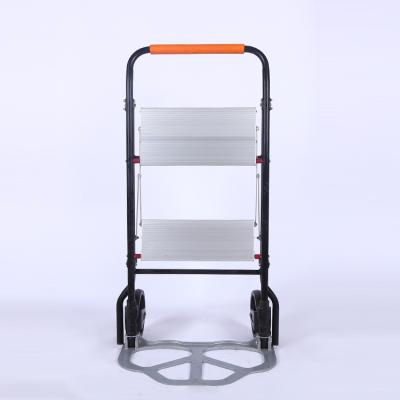 China KT-2321I Modern Design Durable Foldable Hand Carts Cart With Rolling Wheels Portable Hand Truck Step Ladder for sale