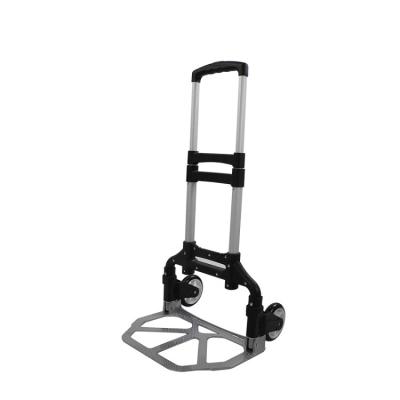 China KT-2124 Handle Luggage Hand Trolley Dolly Aluminum Folding Hand Truck Lightweight Portable Collapsible Trolley for sale