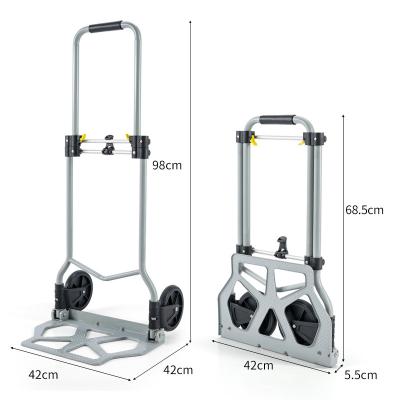 China KT-2022FS Lightweight Durable Portable Folding Cart Dolly Folding Hand Truck Luggage Hand Cart for sale