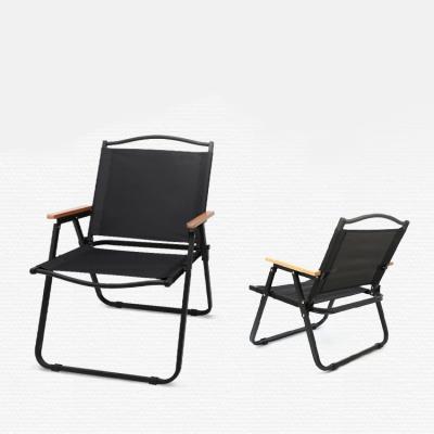 China Modern Camping Chair KT-5004 Kermit Ultralight Portable Flat Folding Chairs With Wooden Handle For Outdoor for sale