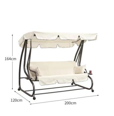 China Outdoor Professional Garden Patio Hammock Canopy Modern Swing Chair 3 Seater Comfortable Indian Swing Bed for sale