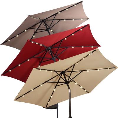 China Modern Sale Outdoor Lighting Umbrella At Night Outdoor Garden Led Patio Umbrella for sale