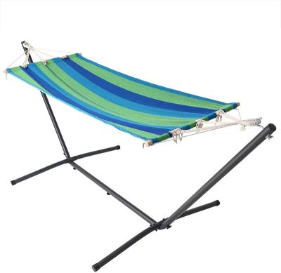 China Modern Outdoor Patio Garden Balcony Free Standing Hammock With Metal Frame Standing for sale