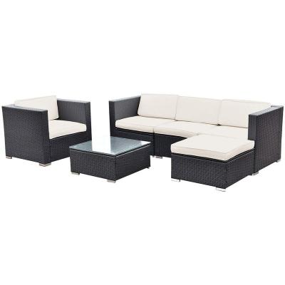 China French-Italian Balcony Sofa Set Modern Outdoor Furniture Extra Large Rattan Sofas for sale