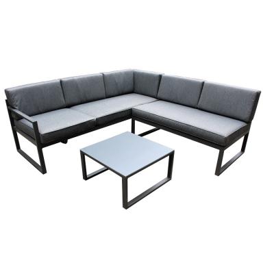 China Outdoor Aluminum Garden Furniture Patio Corner Lounge Sofa Set for sale