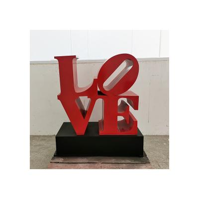 China High Quality Customizable China Letter Opens Commercial Theme Love Craft Sculpture for sale