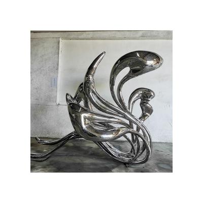 China China Custom Outdoor Stainless Steel Sculpture Hotel Club Garden Abstract Stainless Steel Statue for sale