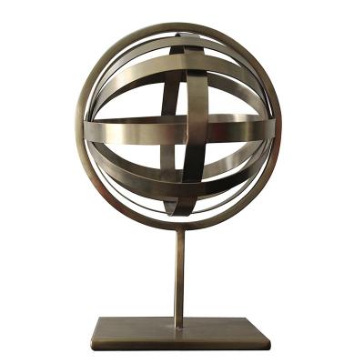 China China Abstract Stainless Steel Statue Sculpture Sculpture Gold Hot Selling Sphere Geometric Ball for sale