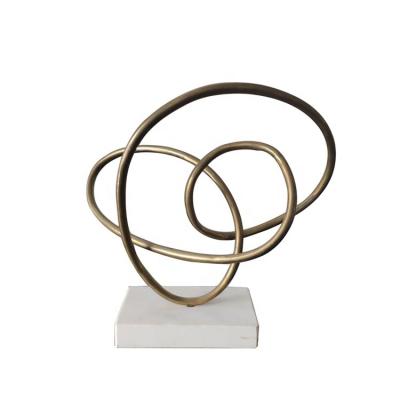 China China Custom Hotel Office Style House Decoration Abstract Brass Sculpture for sale