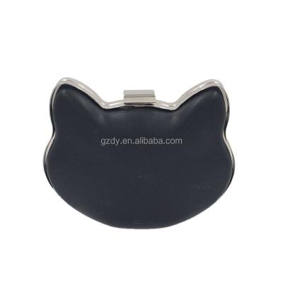 China New Trendy Fashion Metal Clutch Frames With Shell Cover Metal Wallet Plastic Cat Shaped Frame for sale