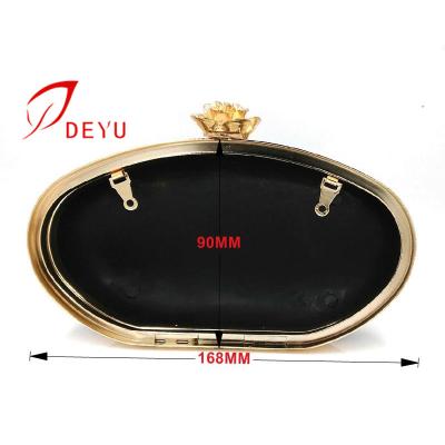 China Metal Flower Kiss Lock Metal Purse Box Frame For Party Bag for sale