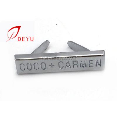 China Made of Metal Materials High Quality Silver Color Small Custom Logo for Customized Handbags Purse Zipper Accessory Puller for sale