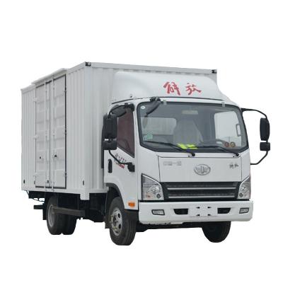 China FAW Jiefang Tiger Vertical Sailing 4x2 110HP 4.21M Used Single Row Van Light Truck 5998*2060*3035 for sale