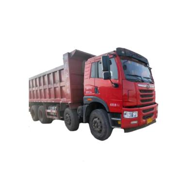 China Qingdao V heavy truck 290Hp 8x4 euro 4 jiefanghan diesel engine 7.2m used 6 - 8L T-trucks for sale