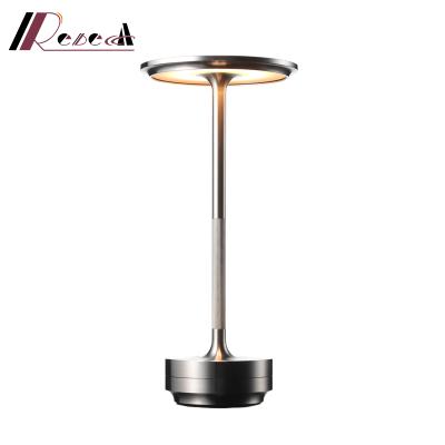 China 3.7V AC 80 70 Modern LED Study Table Lamp Hotel Restaurant Cordless Creative Aluminum Decorative Lamp Wireless Rechargeable for sale