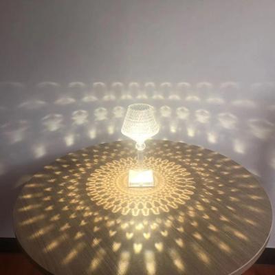 China Farmhouse Acryl Table Lamp For Bedroom Living Room Desk Lamp Crystal Study Art Deco Near Night Lights Rechargeable Led Table Lamp for sale