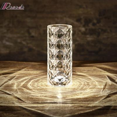 China Modern LED Light Home Decoration Bedside Lamp Crystal Desk Table Lamp Nightstand for Bedroom for sale