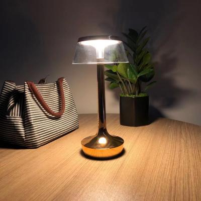 China New Modern Rechargeable LED Table Lights Usb Touch Dimming Restaurant Bar Bedside Night Standing Light Lighting Lamp for sale