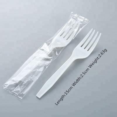 China Disposable / Sustainable / Stocked 15cm Disposable Plastic Food Grade PS Cutlery Fork for sale