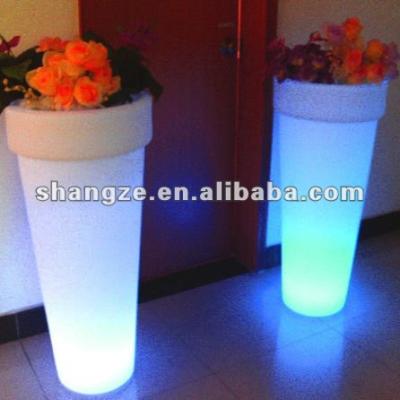 China Large LED Hotel Plant Waterproof Plastic Pot for sale