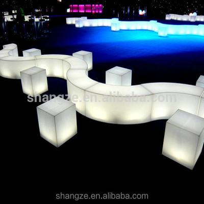 China SZ-BC15040-04 Waterproof Remote Control Rechargeable Event LED Curved Bar Furniture for sale