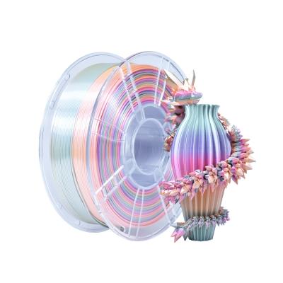 China Filamento de impressora 3D de seda de caramelo PLA Rainbow 1,75 mm à venda