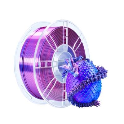 China PLA Silk Dual Color 3D Printing Filament Blue Purple 1.75mm 1kg PLA 3D Printing Filament for sale