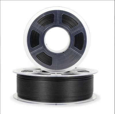 China Filamento de impressora 3D de fibra de carbono PA6 resistente e forte Filamento preto de 1,75 mm à venda