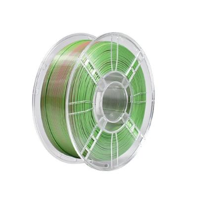 China PLA Silk Dual Color PLA Plus Filamento de impressora 3D vermelho verde de seda à venda