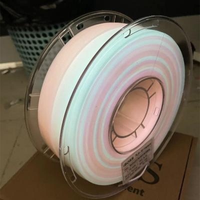 China Strong Resilience 3D Printing Filament Glow Rainbow Filament PLA 1.75mm for sale